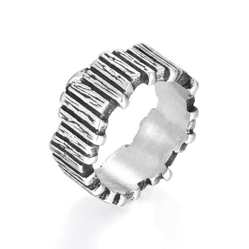 Vintage vertikaler Ring Silber Edelstahl unregelmäßiges Ringband für Männer Größe 69 Vintage vertikaler Ring Silber Edelstahl unregelmäßiges Ringband für Männer Größe 69 von Joliernelle