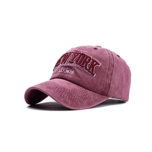 Joligiao Baseball Cap Herren Damen Washed Baseballmütze Sport Kappe Verstellbar Snapback Retro Mütze Caps Kappe Baseballkappe Einfarbige Basecap Sommer Trucker Hut Outdoor Freizeit von Joligiao