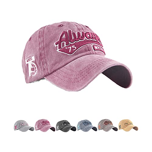 Joligiao Baseball Cap Herren Damen Washed Baseballmütze Sport Kappe Verstellbar Snapback Retro Mütze Caps Kappe Baseballkappe Einfarbige Basecap Sommer Trucker Hut Outdoor Freizeit von Joligiao