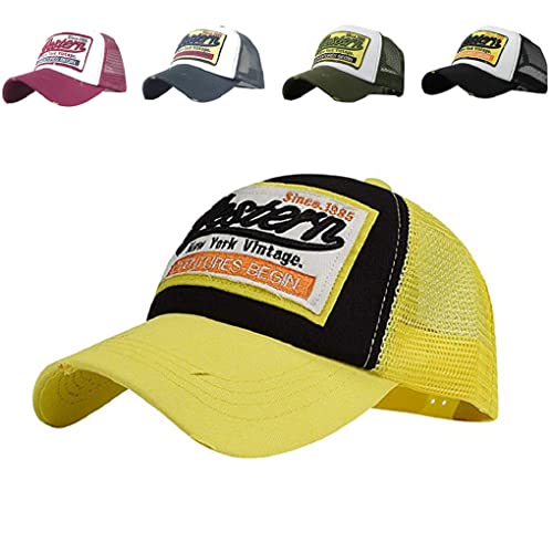 Joligiao Baseballcap Cap mit Mesh-Einsatz Trucker Cap Classic Unisex Snapback Kappe Erwachsene für Damen Herren Schirmmütze von Joligiao