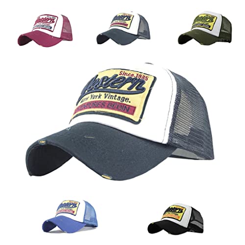 Joligiao Baseballcap Cap mit Mesh-Einsatz Trucker Cap Classic Unisex Snapback Kappe Erwachsene für Damen Herren Schirmmütze,Marine von Joligiao