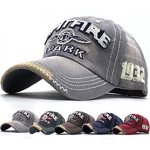 Joligiao Baseballcap mit Baumwolle Basecap mit Stickerei Melange Unisex Kappe Fitted Erwachsene Trucker Cap Classic Schirmmütze Sonnenschutz Kappe,Grau von Joligiao