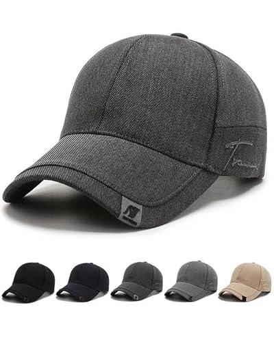 Joligiao Basecap Herren Baseballkappe für Herren und Damen Unisex Cap Einstellbare Pure Colour Outdoor Baseball Cap Sport Cool Mode Baseballmütze Modischste Cotton Cap Tiefes Grau Einheitsgröße von Joligiao