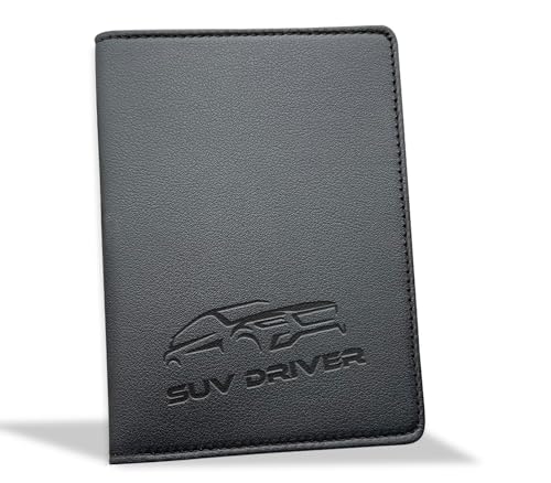 Jolis Papiers Fahrzeugschein Hülle für Zulassungsbescheinigung - Fahrzeugscheinetui Kreditkartenetui aus Kunstleder, Tasche für KFZ Fahrzeugschein, 3 Standorte für Ausweis/Karten (SUV Driver) von Jolis Papiers