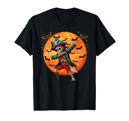 Halloween Dabbing Pirat Skelett Lustig Tupfen Jungen Mädchen Kinder T-Shirt Halloween Dabbing Pirat Skelett Lustig Tupfen Jungen Mädchen Kinder T-Shirt von Jolly Roger Pirate Clothing