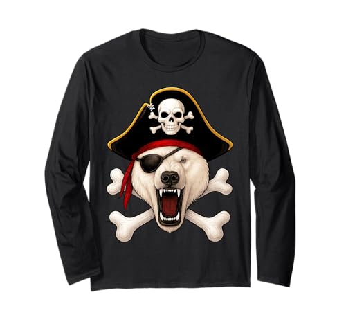 Eisbär Pirat Jolly Roger Flagge Halloween Jungen Mädchen Kinder Langarmshirt Eisbär Pirat Jolly Roger Flagge Halloween Jungen Mädchen Kinder Langarmshirt von Jolly Roger Polar Bear Pirate Halloween