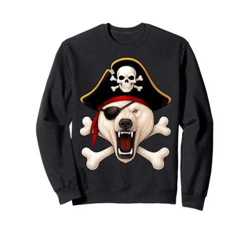 Eisbär Pirat Jolly Roger Flagge Halloween Jungen Mädchen Kinder Sweatshirt Eisbär Pirat Jolly Roger Flagge Halloween Jungen Mädchen Kinder Sweatshirt von Jolly Roger Polar Bear Pirate Halloween