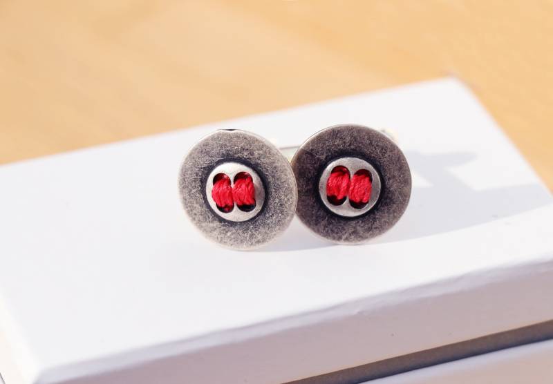 2. Hochzeitstag Manschettenknöpfe - Baumwolle | Geschenk Für Ehemann Partner Metallknopf Schmuck Niedlich von JollyGoodCreations