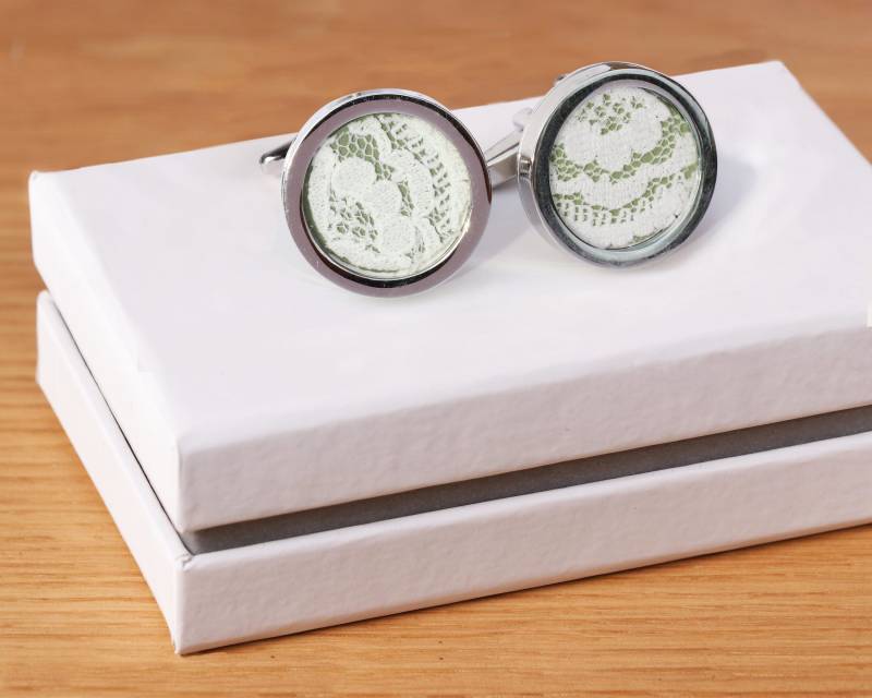 Manschettenknöpfe | Geschenk Zum 13. Hochzeitstag Verheiratet 13 Jahre Für Ihn Echte Spitze Luxus-Box von JollyGoodCreations