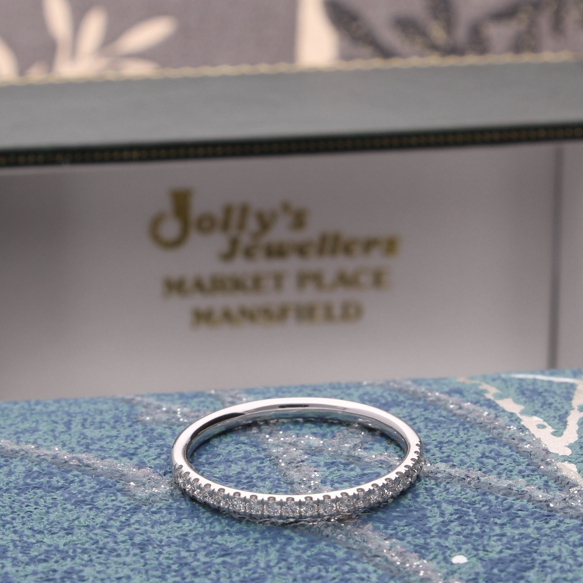 0.25Ct Diamant Neu Platin Halb Ewigkeit Ring, Mode Ring von JollysJewellers