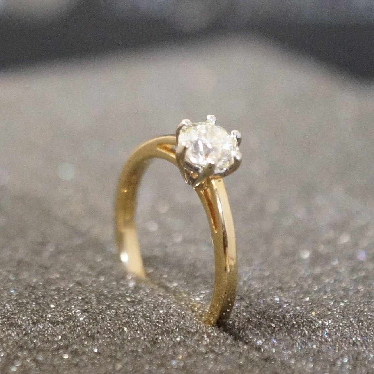 0.66Ct Diamant 18Carat Gelbgold Solitär Ring, Verlobungsring, Mode Ring von JollysJewellers