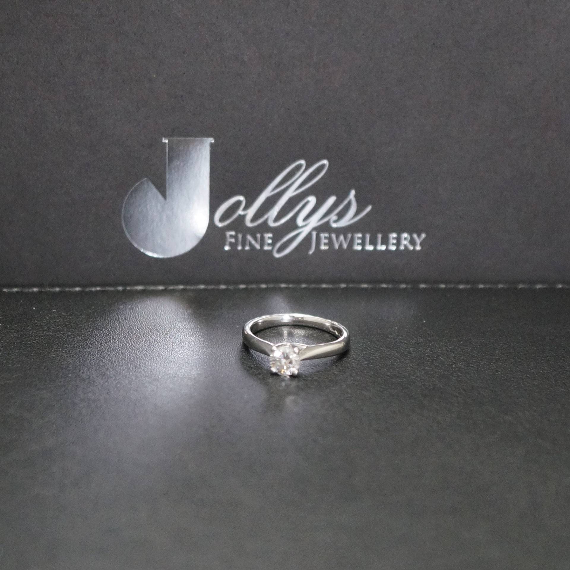 Diamant 0, 71Ct Platin 950 Solitär Ring, Verlobungsring, Modering von JollysJewellers