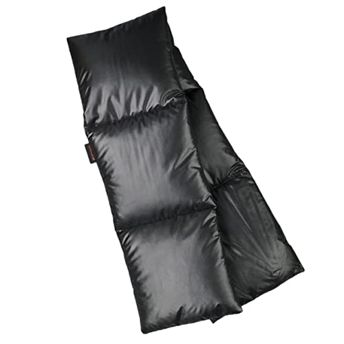 Jolmo Lander Ultraleichter Schal aus 95 % Gänsedaunen, 800 fp Winterdaunen, Thermowärmer, für Outdoor, Camping, Skifahren, Schwarz , One size von Jolmo Lander