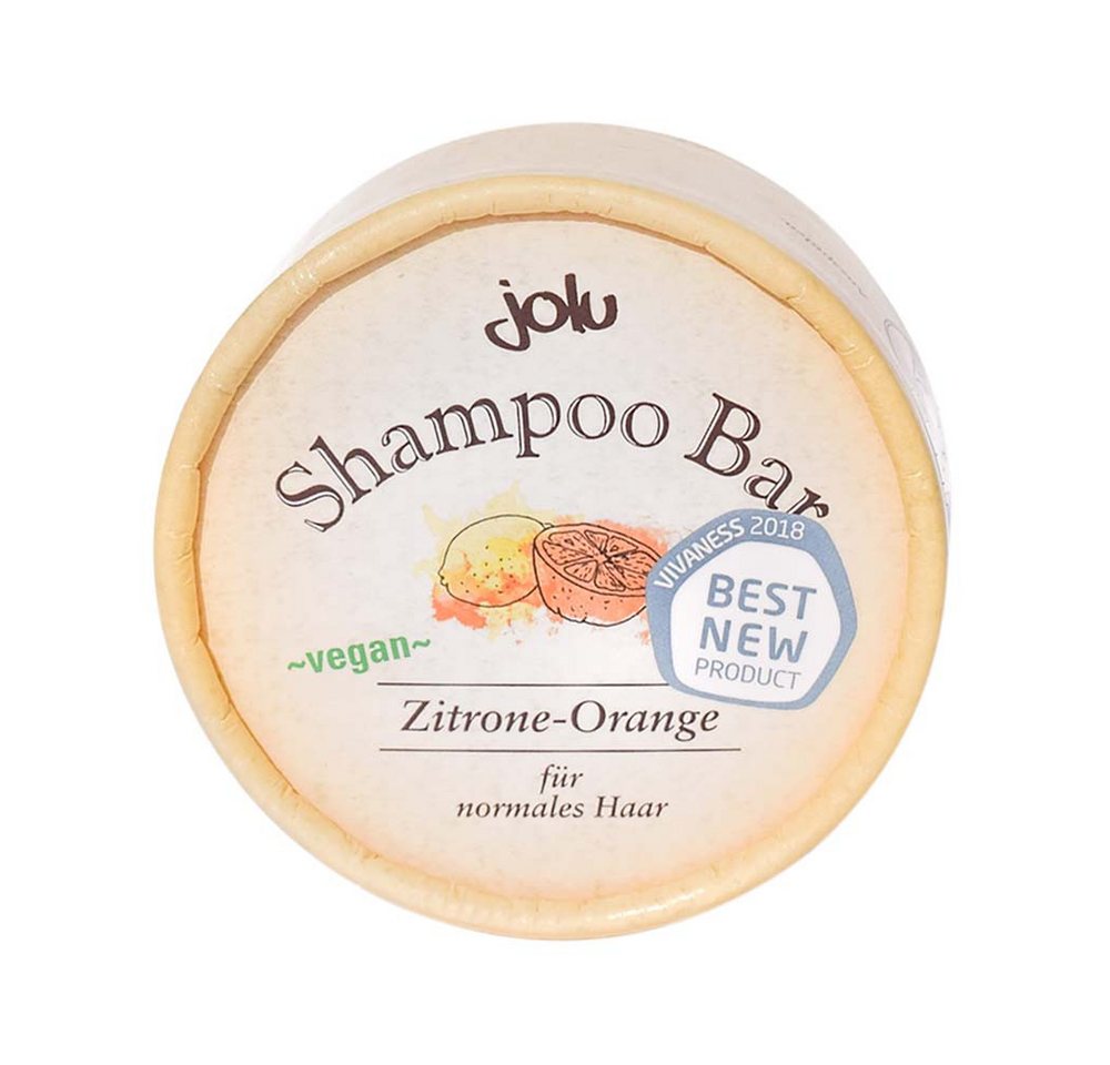 Jolu Festes Haarshampoo Shampoo Bar - Zitrone-Orange 50g von Jolu