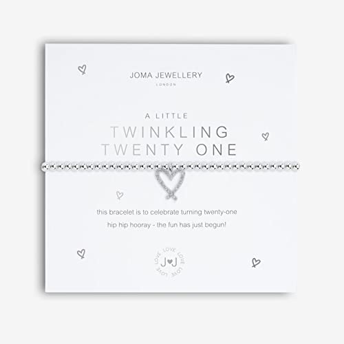 A Little Birthday Armband To Celebrate Your Special Day - Sweet 16 - Enchanting 18 - Twinkling 21 - Terrific 30 - Fabulous 40 - Fantastic 50 - Super 60 - Spectacular 70 - Excellent 80, Silber von Joma Jewellery