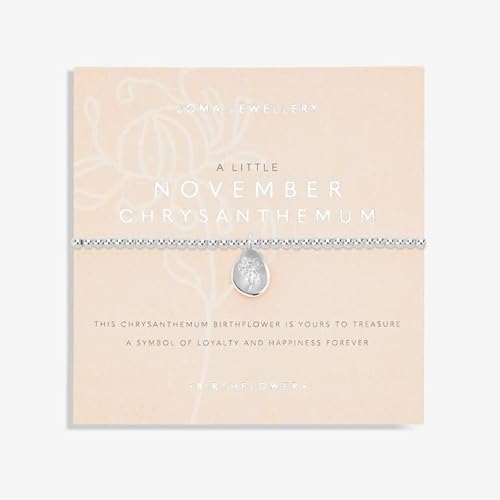 Joma Jewellery Ein kleines Geburtsblumen-Armband zum Geburtstag Ihrer Liebsten, Einheitsgröße, Seide von Joma Jewellery