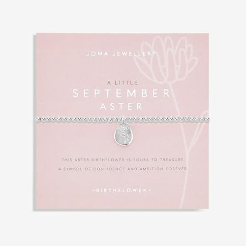 Joma Jewellery Ein kleines Geburtsblumen-Armband, Geschenk zum Geburtstag Ihrer Lieben, 17,5 cm, Seide Joma Jewellery Ein kleines Geburtsblumen-Armband, Geschenk zum Geburtstag Ihrer Lieben, 17,5 cm, Seide von Joma Jewellery