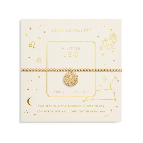 Joma Jewellery Sternzeichen „A Little Leo“ Vergoldetes Armband mit 17,5 cm Stretch von Joma Jewellery