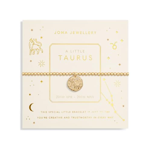 Joma Jewellery Sternzeichen „A Little Taurus“ Vergoldetes Armband mit 17,5 cm Stretch von Joma Jewellery