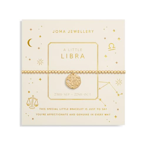 Joma Jewellery Sternzeichen KLEINE Waage Vergoldetes Armband mit 17,5 cm Dehnung von Joma Jewellery