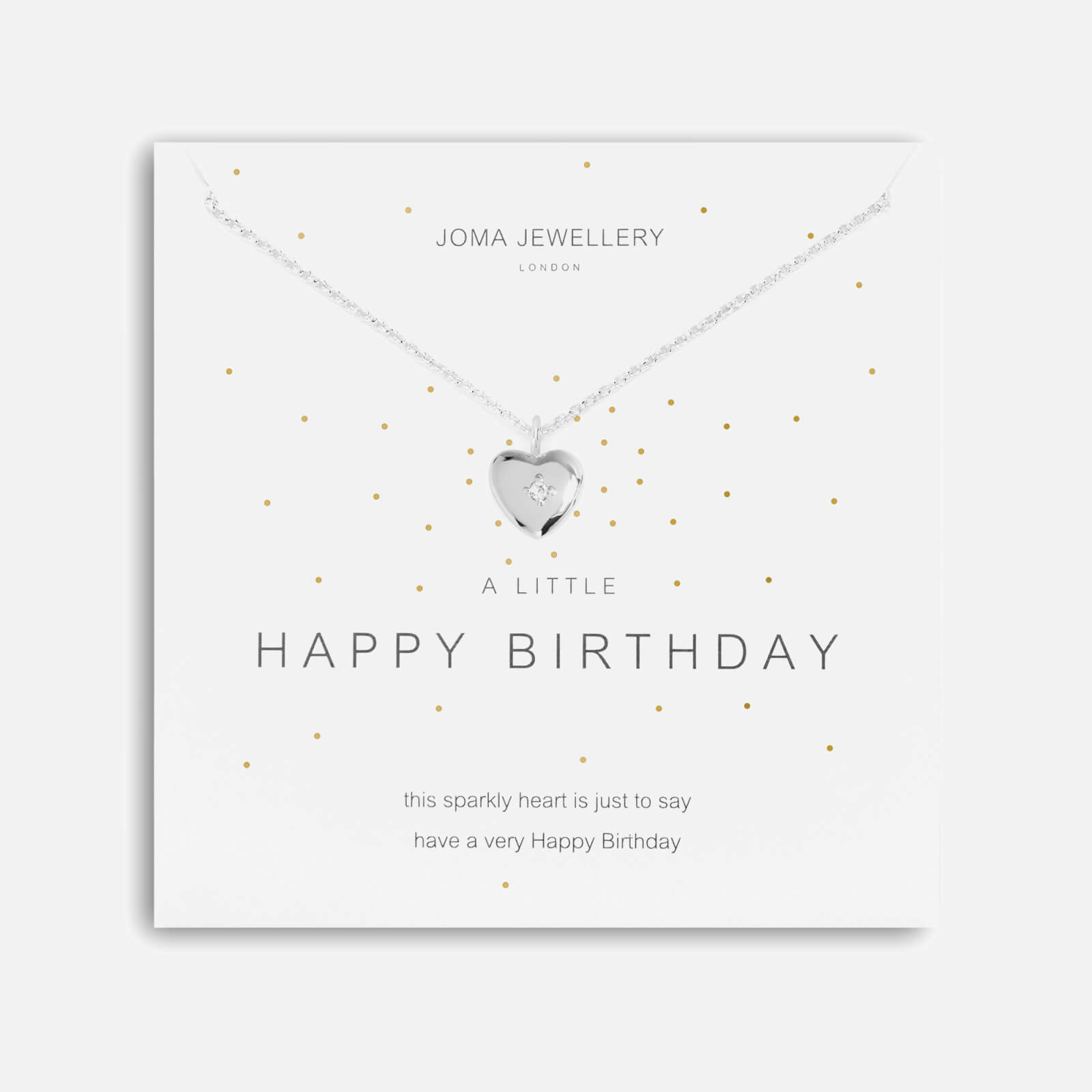 Joma Jewellery Women's A Little Happy Birthday Necklace - Silver von Joma Jewellery