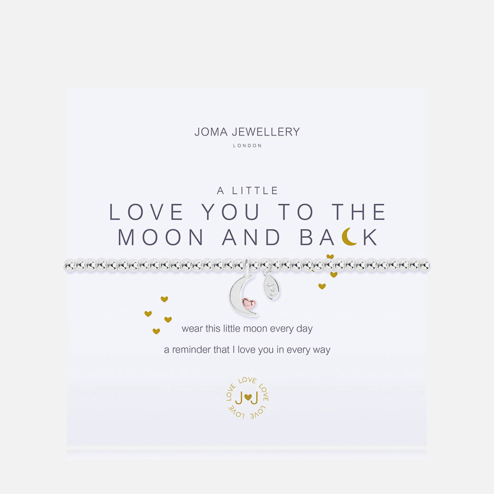 Joma Jewellery Women's A Little Love You To The Moon and Back Bracelet - Silver von Joma Jewellery