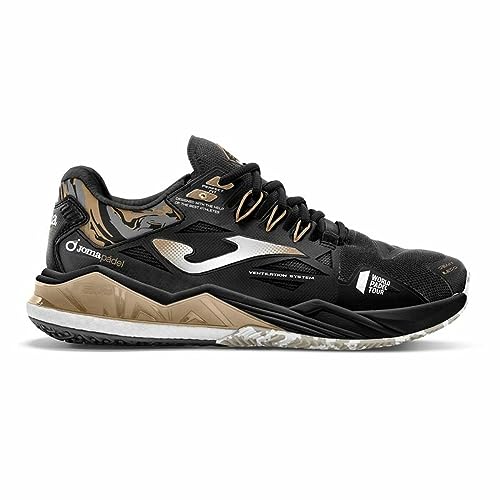 Joma Damen Padel Shoes, Schwarz/goldfarben, 37 EU von Joma