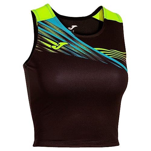 Joma Damen Top Elite X Tshirt, schwarz/gelb, S von Joma