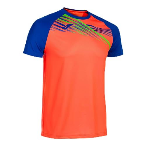 Joma Herren Elite X T-Shirt, Coral Fluoro/Royal, L von Joma