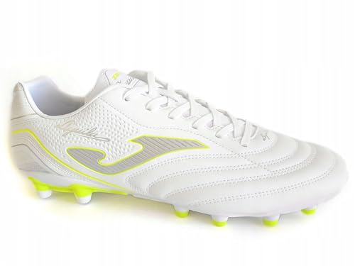 Joma Herren Fußballschuhe – Aguila Firm Ground, Weiß/Opulenter Garten, 42.5 EU von Joma