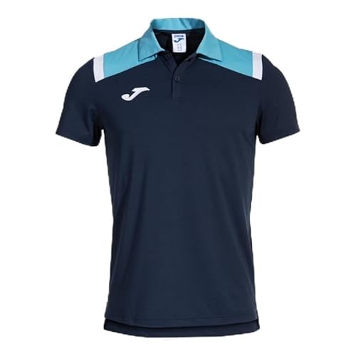 Joma Herren Toledo Poloshirt, Marineblau, Türkis, fluoreszierend, XS von Joma