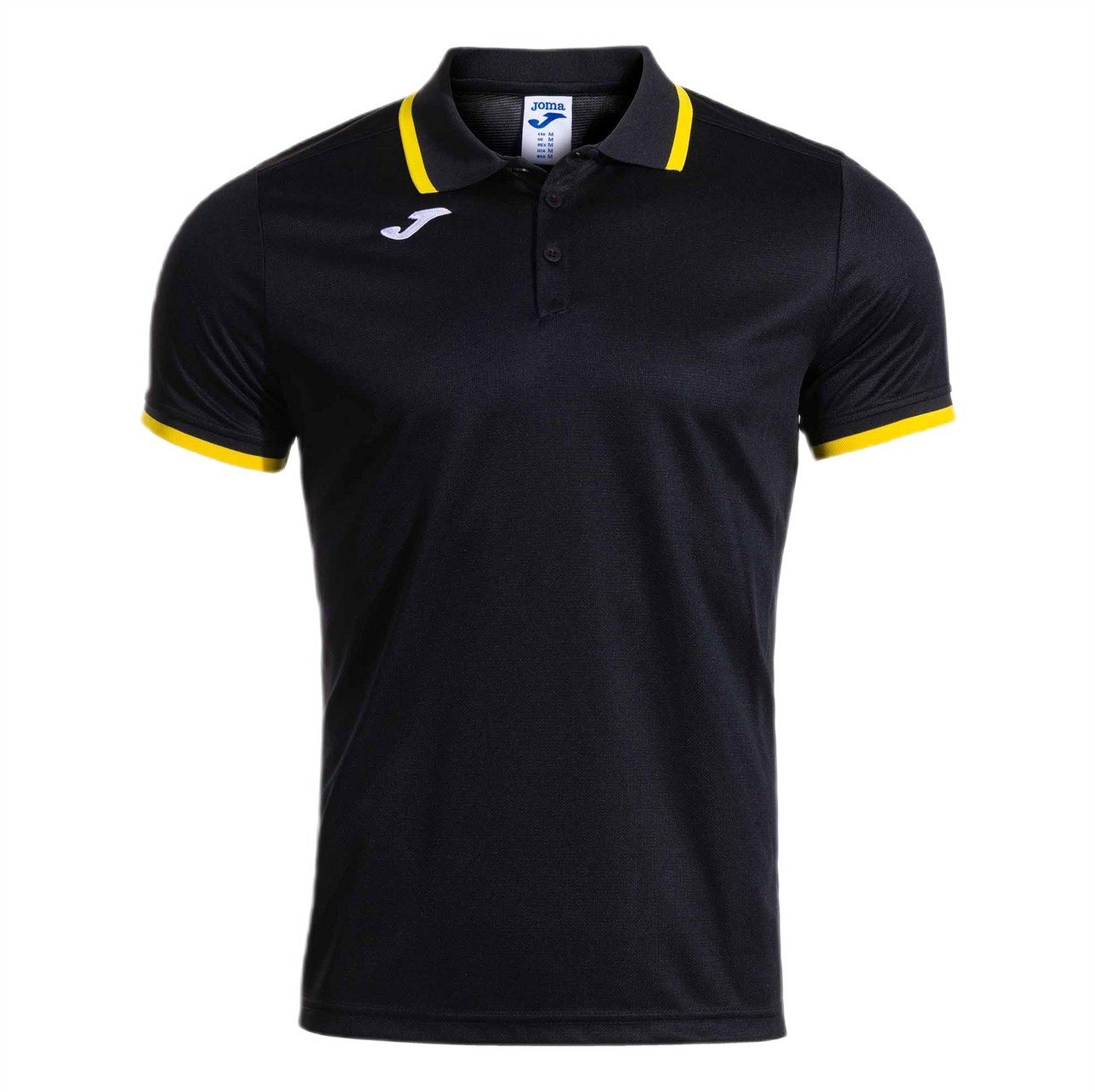 Joma Poloshirt Combi Premium (komfortable Passform, atmungsaktiv) schwarz/gelb Herren von Joma