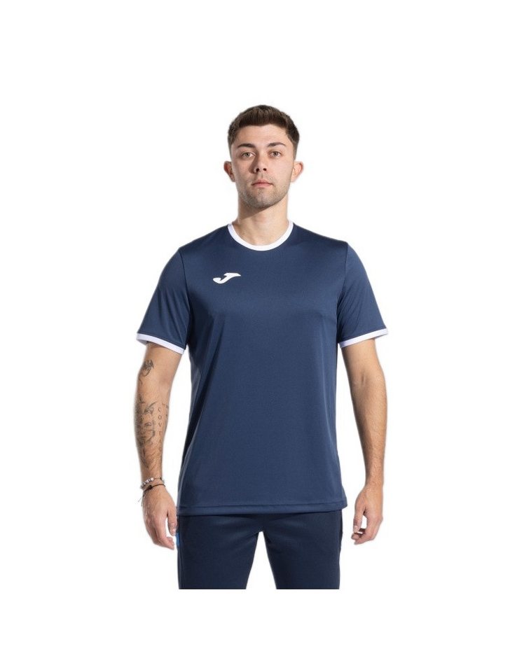 Joma T-Shirt Combi Premium (100% Polyester, atmungsaktiv) navy/weiss Herren von Joma