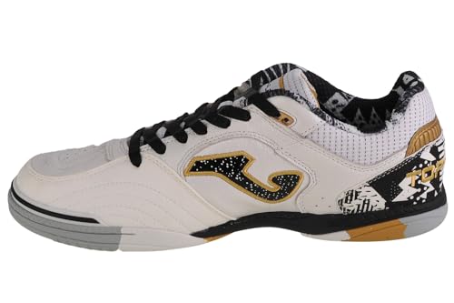 Joma Top Flex 2432 IN TOPS2432IN, Herren, Hallenschuhe, White/Black/Gold, 43.5 EU von Joma