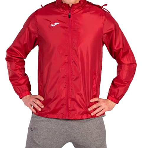 Joma - Herren Regenmantel - Wasserdicht mit Innenfutter - Ideal für Outdoor-Sportarten - Rot - 3XL von Joma