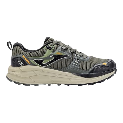 Trailrunning-Schuhe, Shock Men Mesh Atmungsaktive Vts, Gummisohle Durability, Grau Gelb Orange, 42.5 EU Trailrunning-Schuhe, Shock Men Mesh Atmungsaktive Vts, Gummisohle Durability, Grau Gelb Orange, 42.5 EU von Joma
