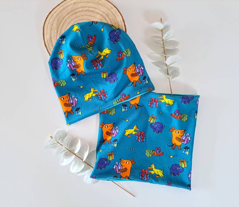 Beanie, Loopschal Sendung Mit Der Maus, Weihnachten von JomaLuna