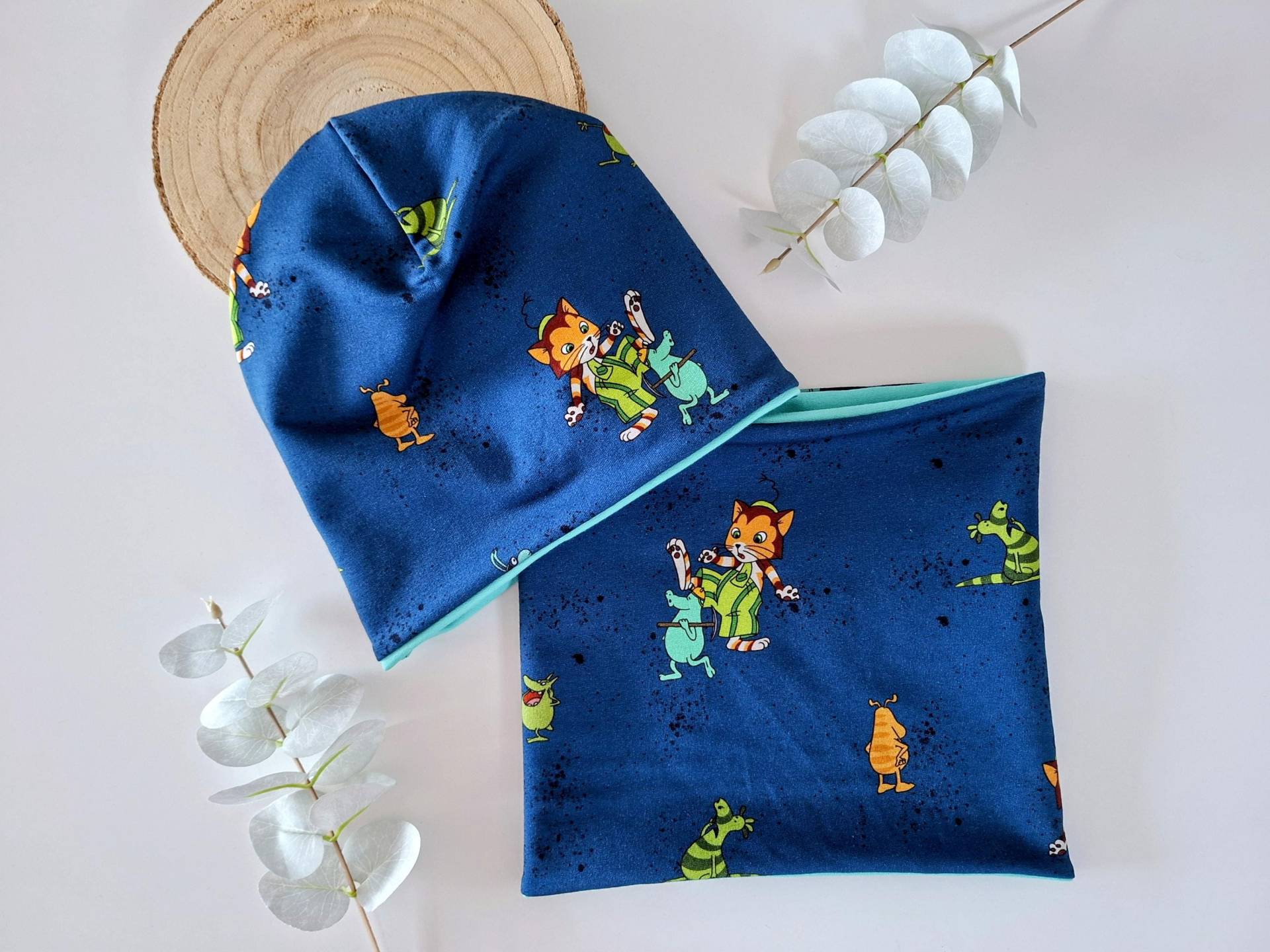 Beanie, Mütze, Loopschal, Pettersson Und Findus von JomaLuna