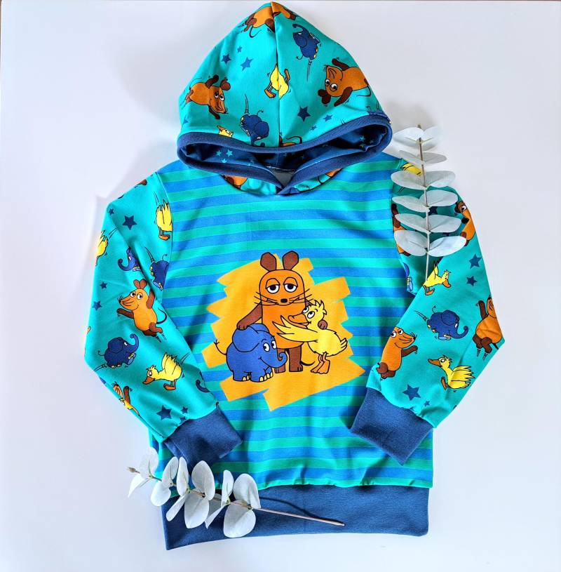 Einzelstück Größe 110, Kapuzenpullover, Sendung Mit Der Maus, Kinderpullover von JomaLuna