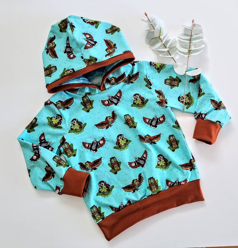 Hoodi/Kapuzenpullover Gr.98 Der Kleine Maulwurf von JomaLuna