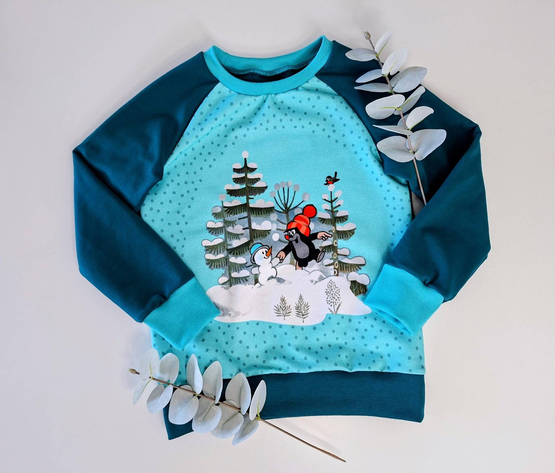 Raglanshirt, Kuschelpullover, Langarmshirt, Pullover, Der Kleine Maulwurf, Winter von JomaLuna