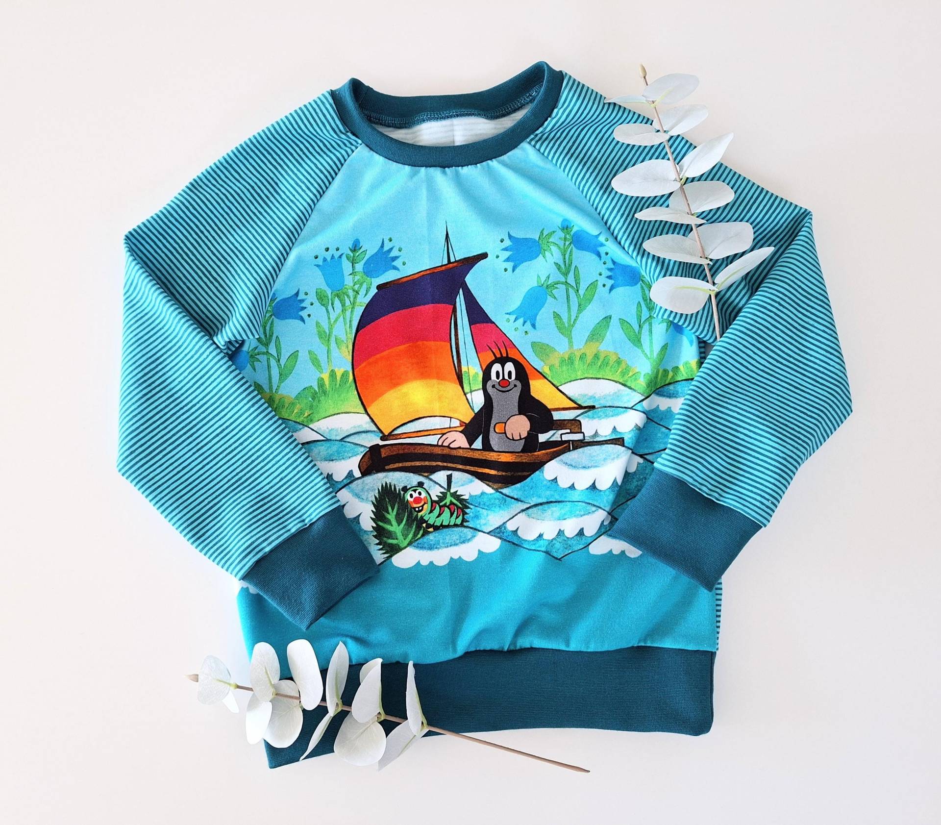 Raglanshirt, Langarmshirt, Der Kleine Maulwurf, Kindershirt, Urlaub, Wasser von JomaLuna