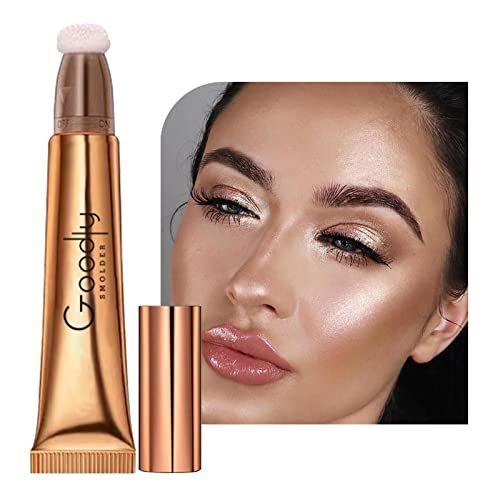 Highlighter Stick Liquid Long-lasting Shade Makeup Highlighter Contouring Pen Brightening Liquid Glitter Face Highlighter Stick for EyeLip Gloss Cheek Lip 15ml von Jomewory