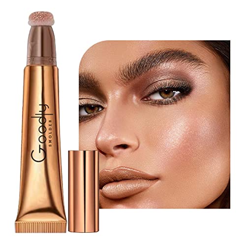 Highlighter Stick Liquid Long-lasting Shade Makeup Highlighter Contouring Pen Brightening Liquid Glitter Face Highlighter Stick for EyeLip Gloss Cheek Lip 15ml von Jomewory