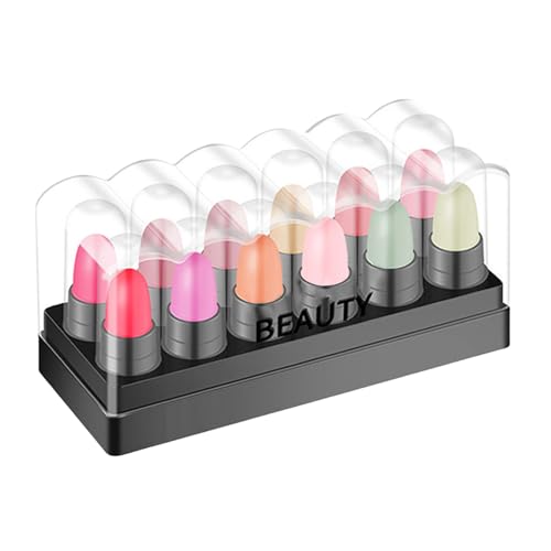 Lip Gloss Set – feuchtigkeitsspendende Essenz Volumen nicht klebrig Temperaturwechsel matt, 12 Stück lang anhaltende Lippenfarbe, pflegende Lippenpflege, Jomewory von Jomewory