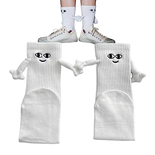 Magnet Saugsocken - Magnetische Hand in Hand 3D Puppen Paar Socken - Magnetische Saug Paar Socken - Mädchen Frauen Paar Socken, Partygeschenke Verkleidungen Halloween Kostü e von Jomewory