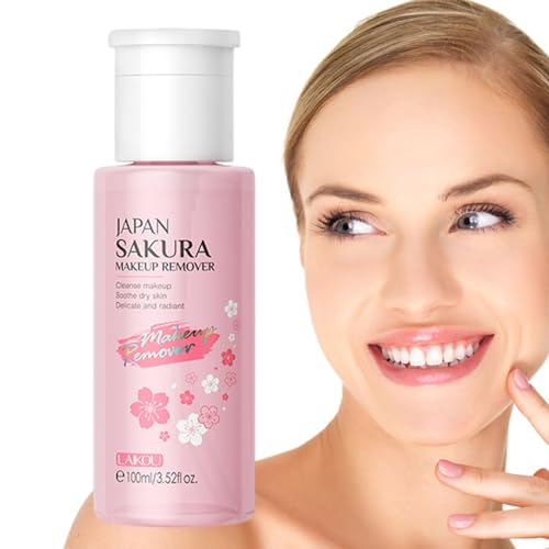 Makeup Entferner - Sakura Gesichtsreiniger & Makeup-Entferner 3 in 1 | Sanftes Peeling für Augen Lippen und Gesicht, sanftes Peeling für fettige Haut u. Jomewory von Jomewory