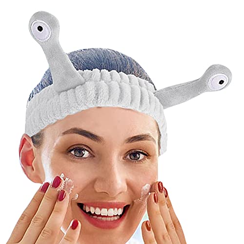 Schneckenaugen-Stirnbänder Ultra Absorbent Towel Stirnbänder Waschen Gesicht Plüsch Stirnband Make-up Dusche Gesichtshautpflege Stirnband Gesichtswäsche Spa-Haarbänder für Frauen und Mädchen von Jomewory