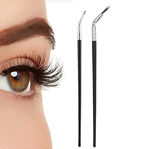 Wimperntusche-Fächerpinsel - Eyeliner-Pinsel mit 120°-Winkel, professionelles Wimpern- und Eyeliner-Make-up-Tool für einen natürlichen Look für unverwechselbare Wimpern und One-Strow-Outline Eyeliner von Jomewory