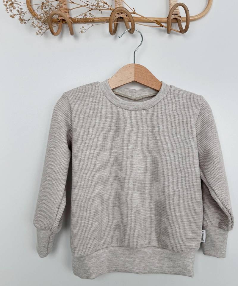 Ab 24, 00 Euro Sweater Gr. 74-122 Waffeljersey Baby Kleinkind Pullover Langarm Handmade Baumwolle Geschenk Unisex Jogging Pulli Jersey von JomisaDesignShop